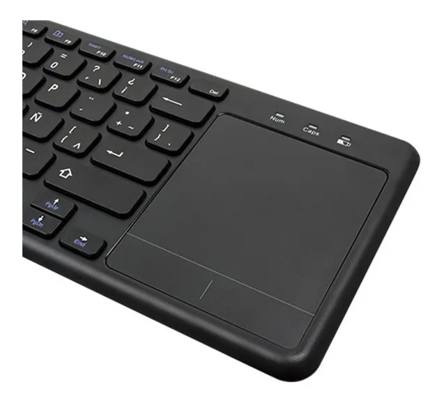 Mini Teclado Inalambrico Usb Mousepad Smart Tv Xbox Pc Color del teclado  Negro Idioma Español Latinoamérica