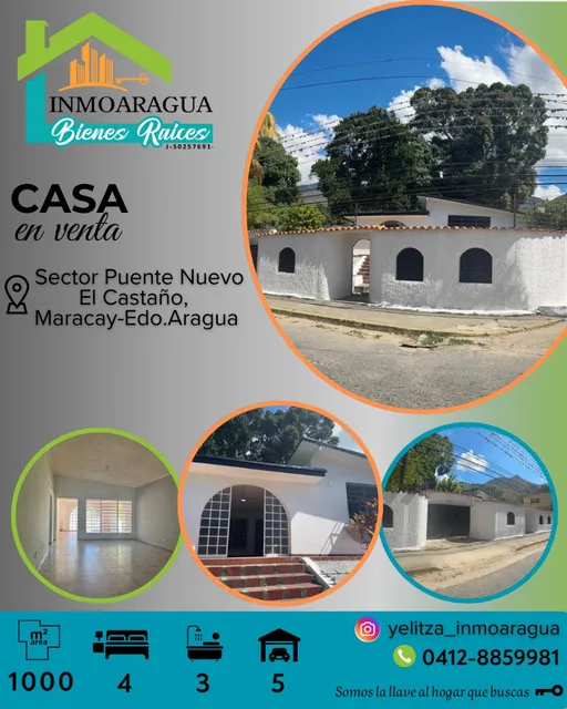Venta De Casa / Sector Puente Nuevo, El Castaño, Maracay/ Yp1390