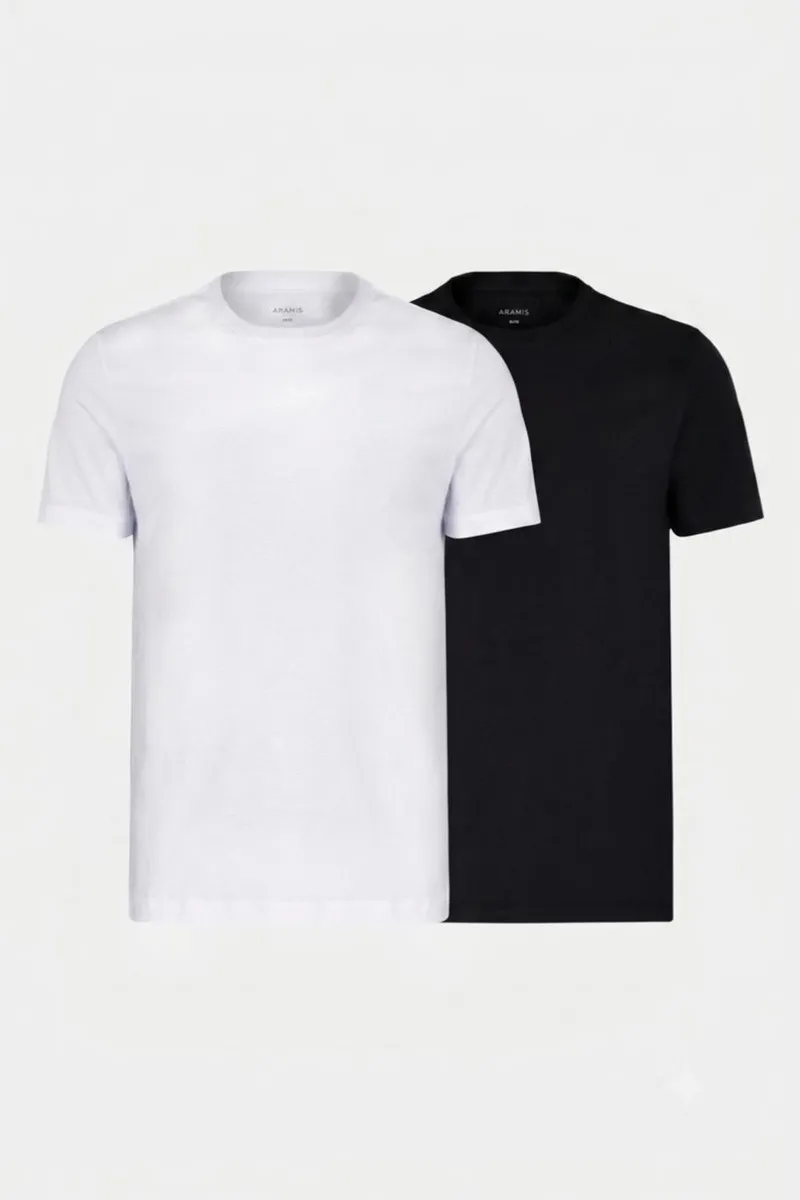 Kit Aramis 2 Camisetas Comfort+ Preto E New Basic Branco