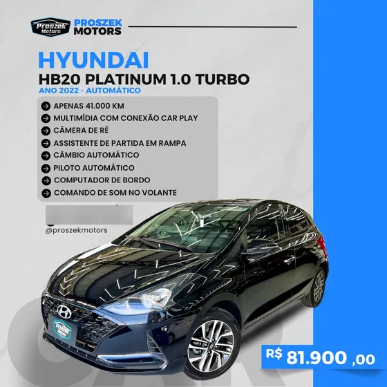 Hyundai Hb20 1.0 Platinum Tgdi Flex Aut. 5p