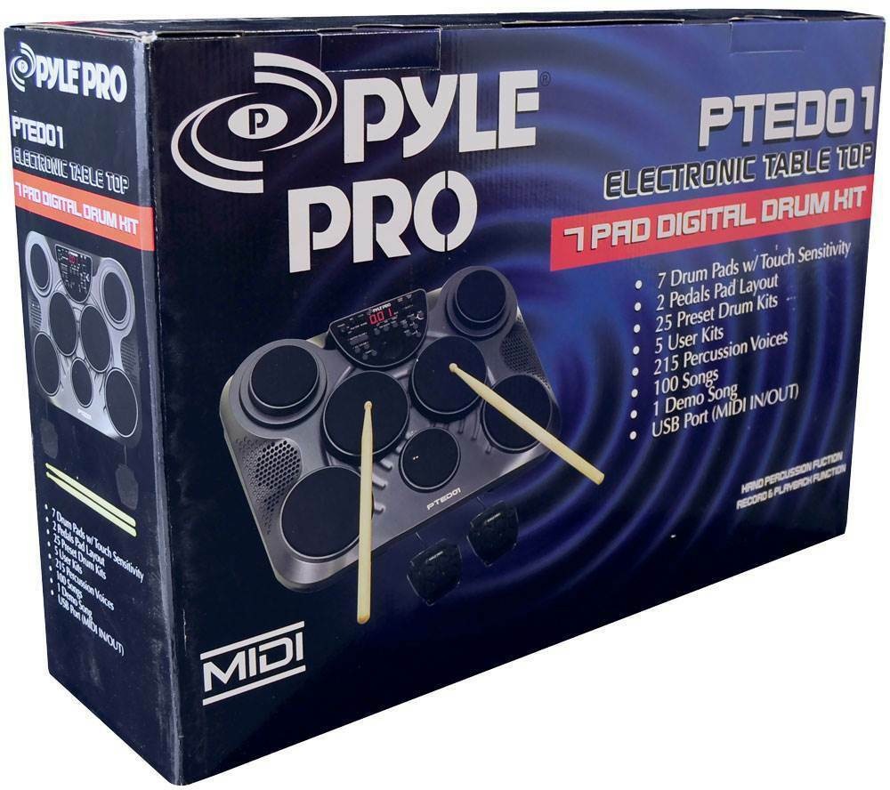 Batería Electrónica Pyle Pro Pted01 Digital Portátil Mercado Libre
