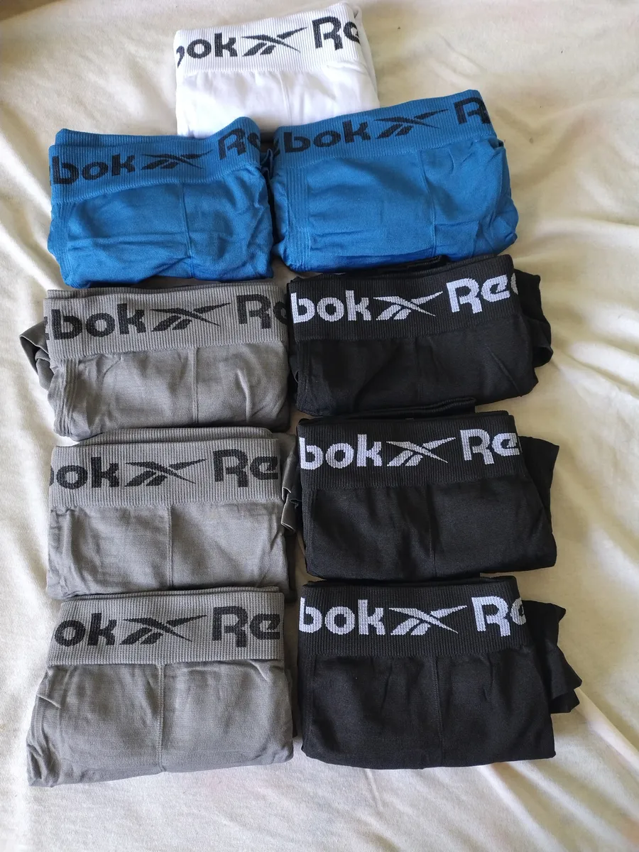 Kit 10 Cueca Boxer Reebok Sem Costura Box + 1 Par De...