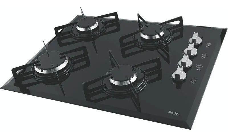 Cooktop 4 Bocas A Gás Cook Chef 4 Preto Philco