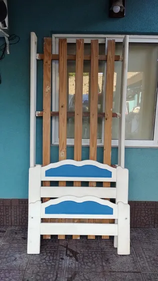 Cama 1 Plaza, Placard Pino 
