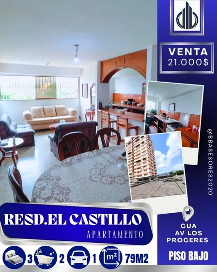 Apartamento Residencias El Castillo Cua Edo. Miranda