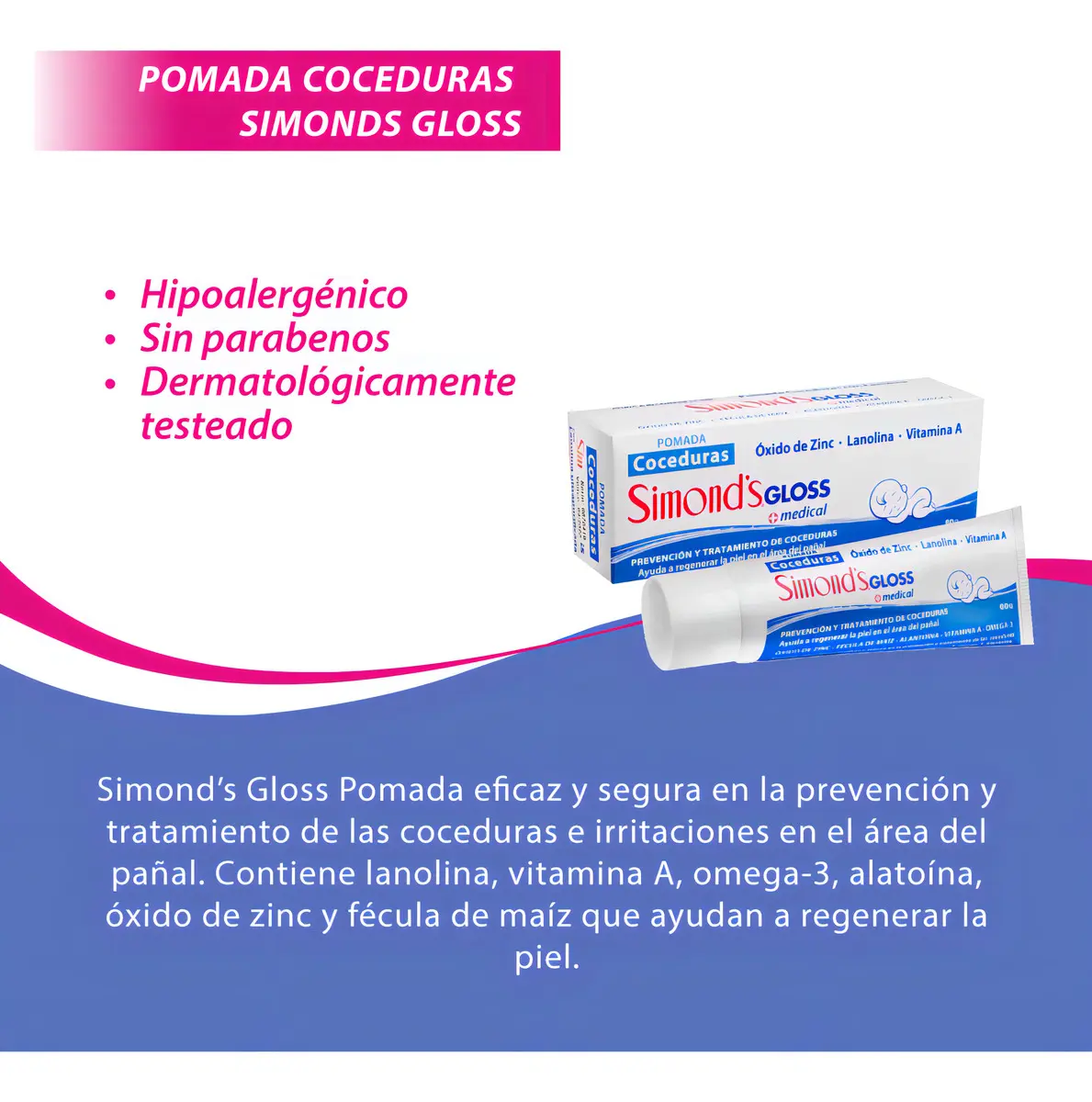SIMONDS GLOSS POMADA PARA LAS COCEDURAS 60 GR