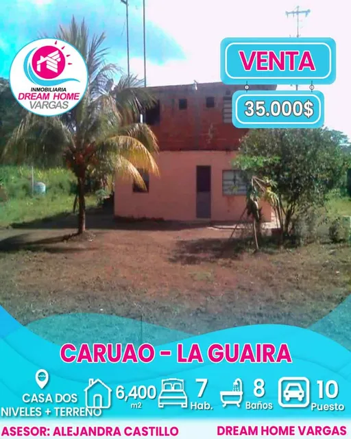 Casa Dos Niveles Con Terreno En Venta  Caruao .chuspa - La Guaira