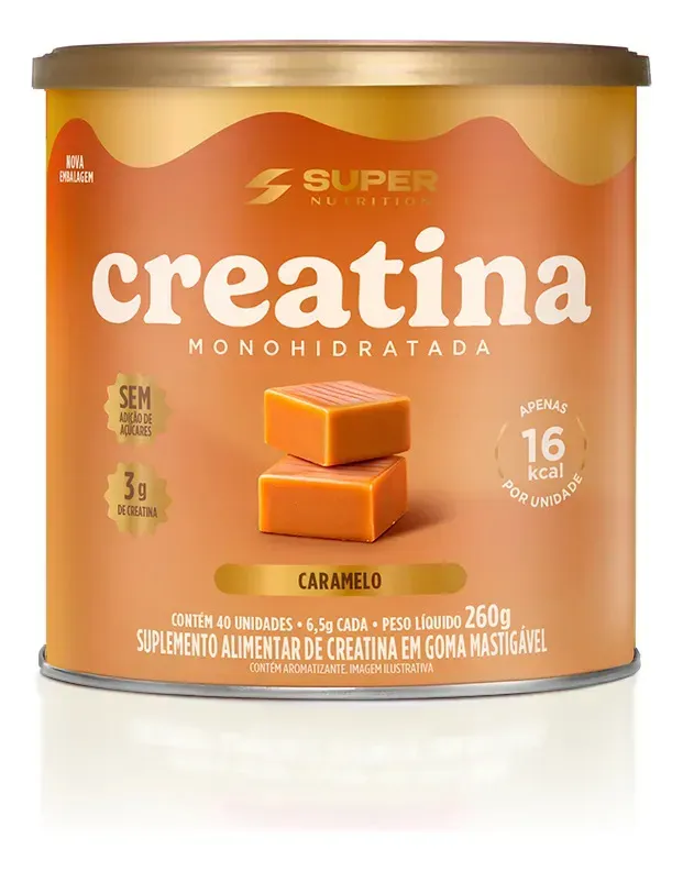Super Nutrition Caramelos de Creatina - 40 unid - Sabor Caramelo