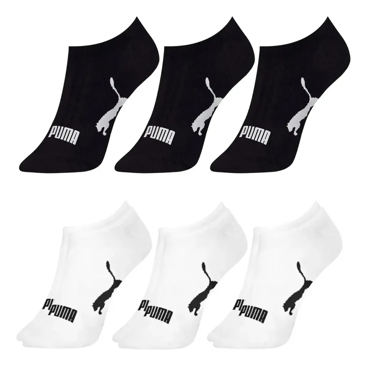 6 Pares Meia Puma Soquete Algodão Cano Baixo Original