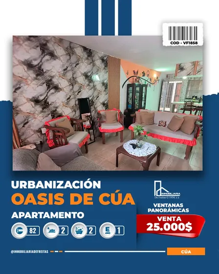 Apartamento En Venta En La Urbanización Oasis De Cúa
