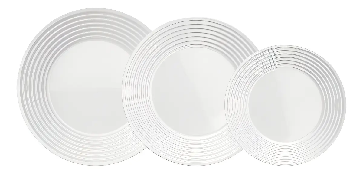 Aparelho Jantar Saturno Nadir Opaline 12 Peças Cor Branco
