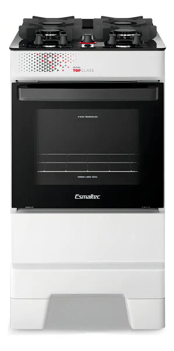 Fogão 4 Bocas Esmaltec Ideal Top Glass Branco