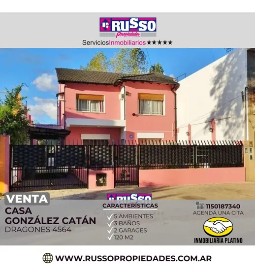 Venta Casa 5 Ambientes Gonzalez Catan