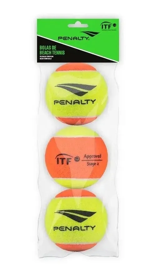Kit 3 Bolas De Beach Tennis Penalty Bolinhas Stage 2