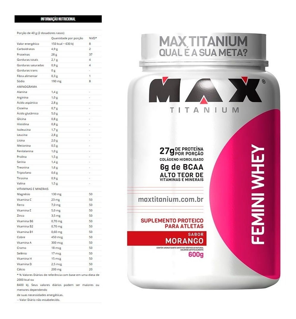 Kit Feminino Ganho De Massa Muscular - Max Titanium | Mercado Livre