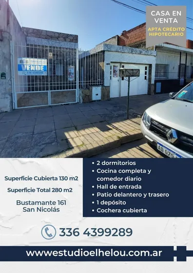 Casa De 2 Dormitorios En Bustamante 161