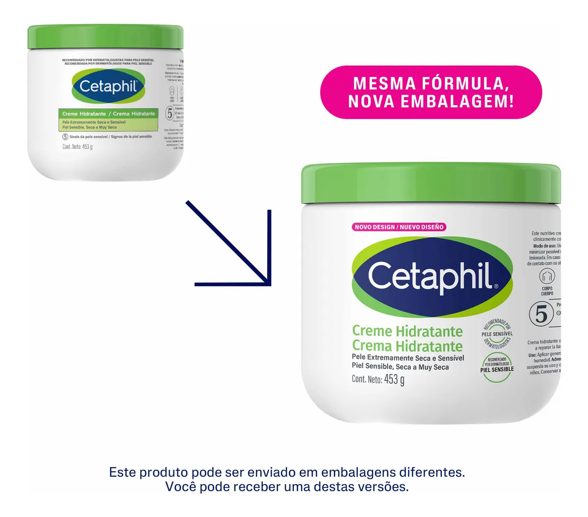 Creme Hidratante Cetaphil Sem Fragrância para Pele Sensível ou Muito Seca 453g