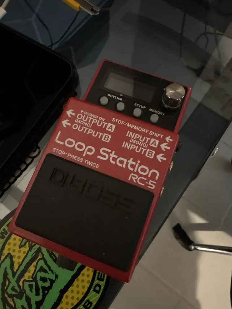 Pedal de efeito Boss Loop Station RC-5 vermelho | Frete grátis
