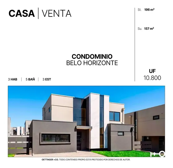 Casa En Venta - Condominio Belo Horizonte