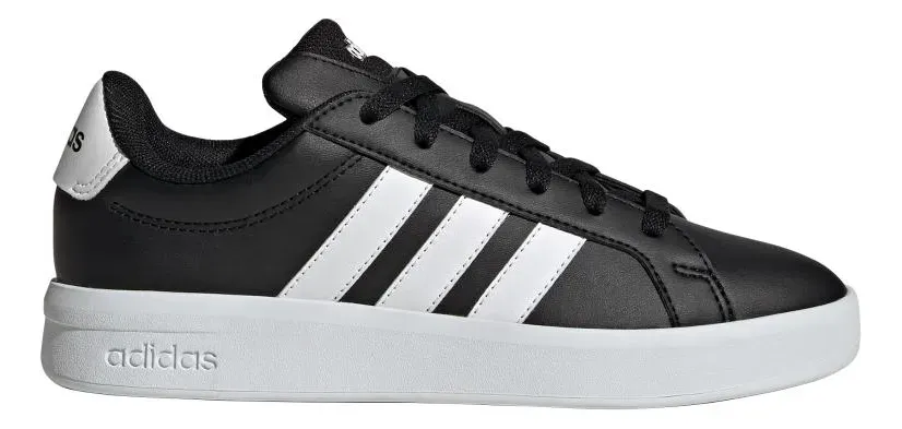 Tênis Grand Court 3.0 Juvenis adidas Preto / Core Black / Cloud White / Cloud White 35 Br