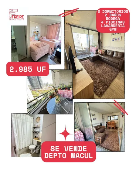 Se Vende Acogedor Depto En Macul Semi-nuevo Excelente Estado