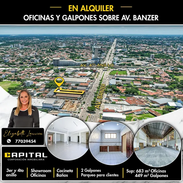 Galpones Y Oficinas En Alquiler Zona Norte Av. Banzer