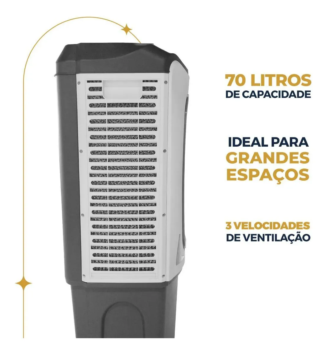 Climatizador De Ar Britânia 70 Litros 4 Em 1 Cinza 127v - Imagem 3