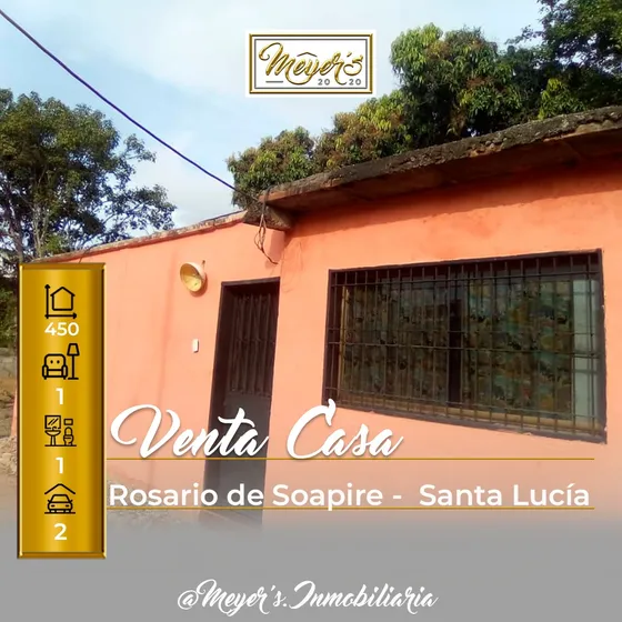 Venta De Casa, Ubicada En El Rosario De Soapire - Santa Lucía.