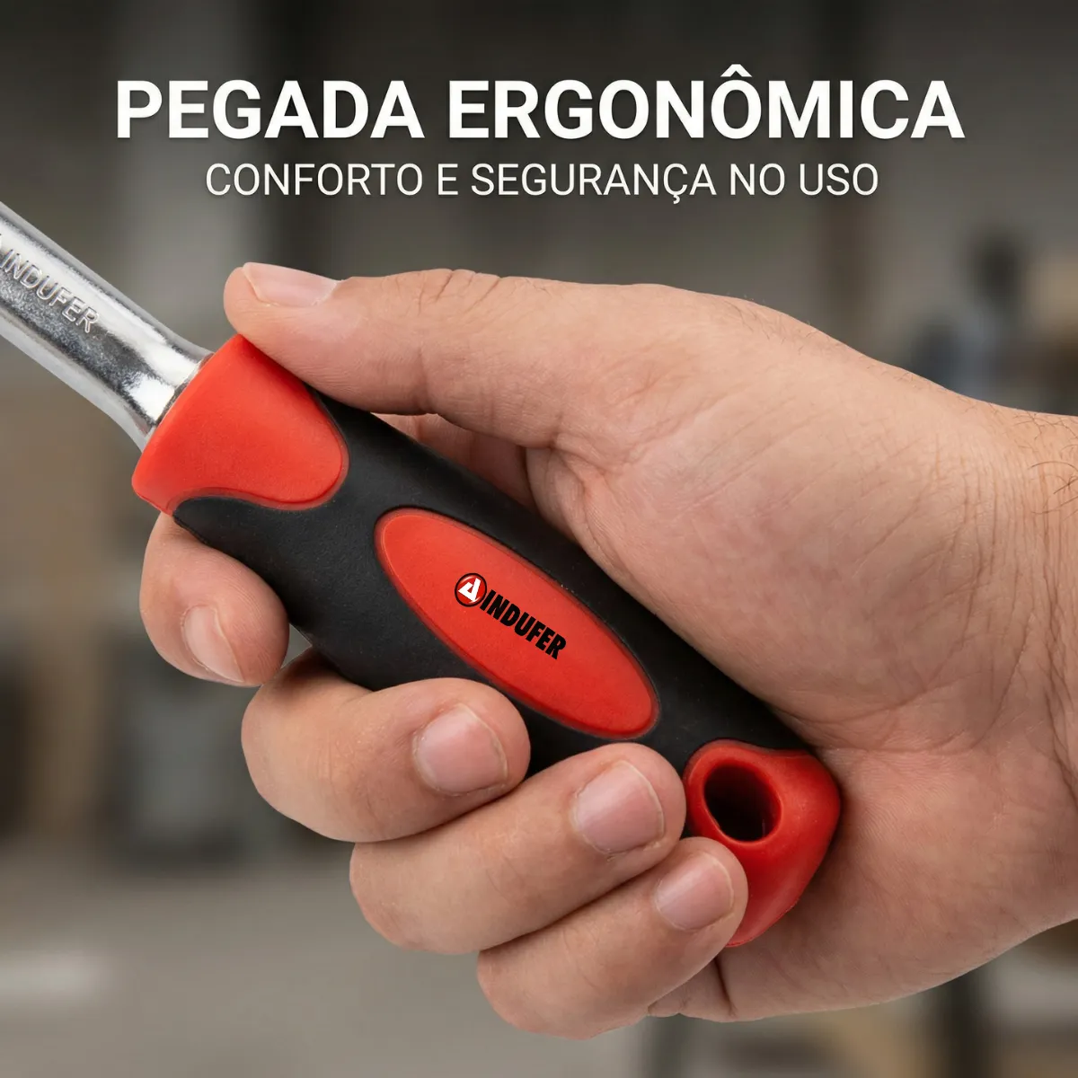 Kit Jogo De Chave Catraca Soquete 46 Peças Combo Jogo Ferramentas Profissional Chave Fenda Philips Soquete 1/4 Em Aço CRV Resistente Completo Para Manutenção Carro Moto Casa Marca Indufer - Imagem 4