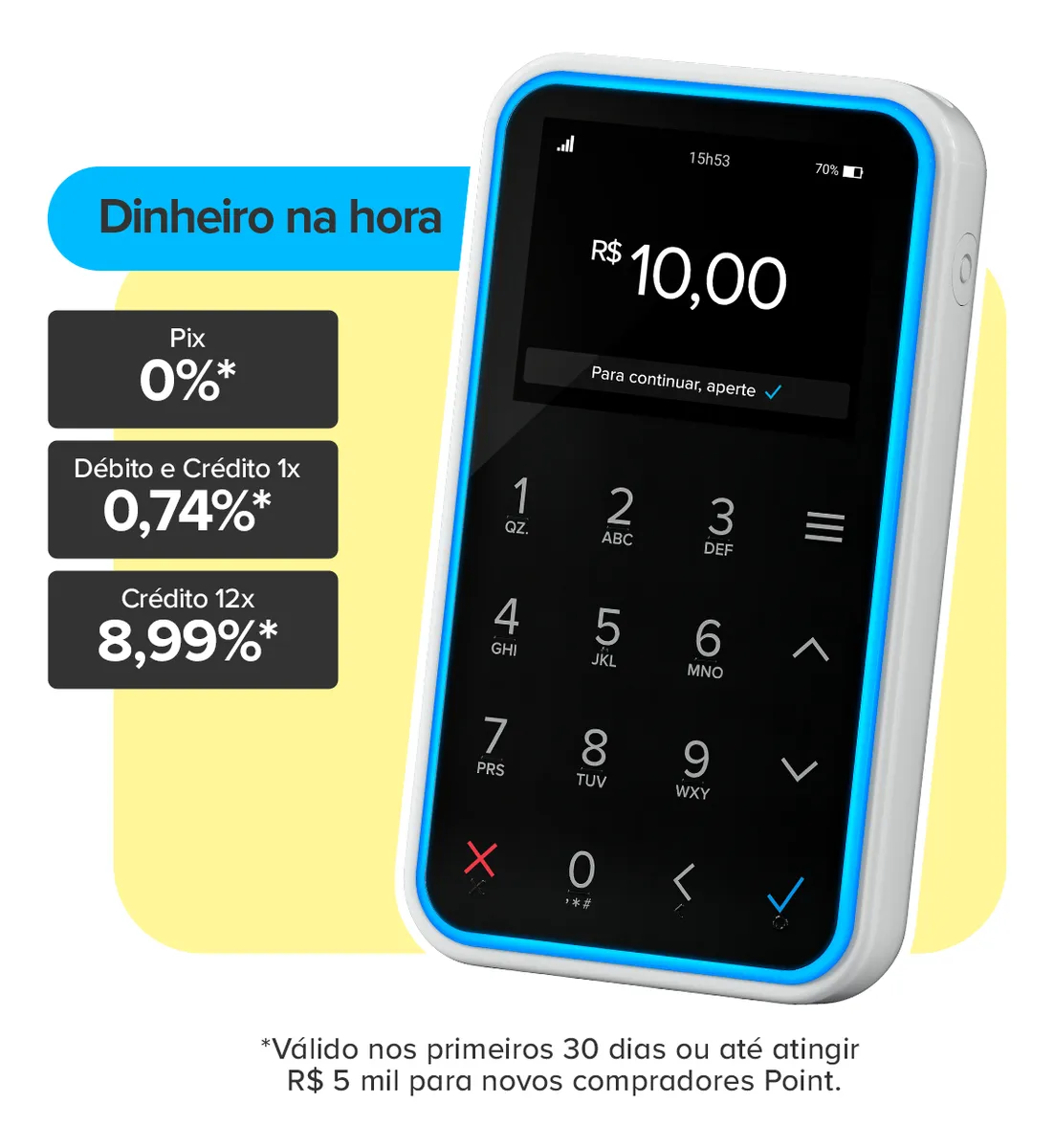 Mercado Pago Point Air Maquininha De De Cartão 4g Wifi E Nfc