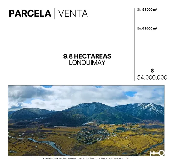 Venta De Parcela En Lonquimay - 9.8 Hectáreas Planas