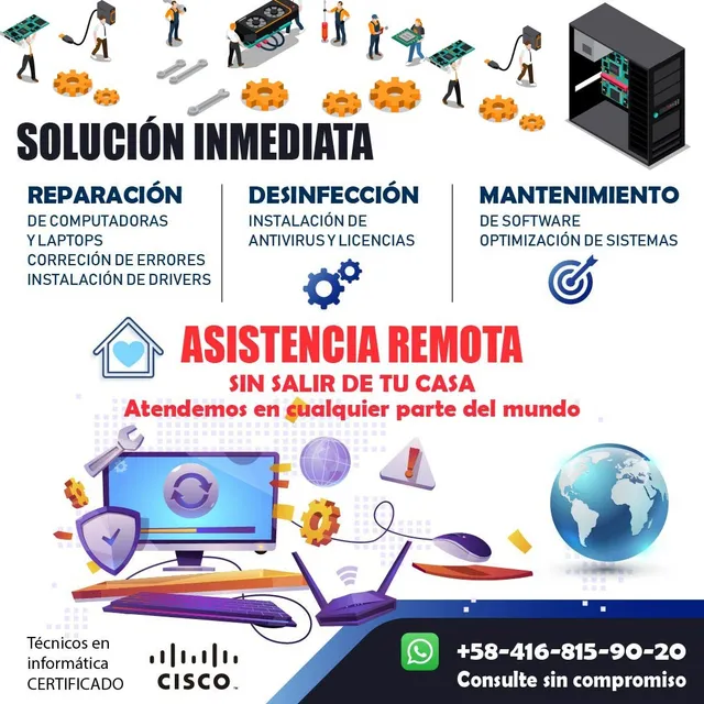 Reparación De Computadoras Y Laptops Taller Y Domicílio 