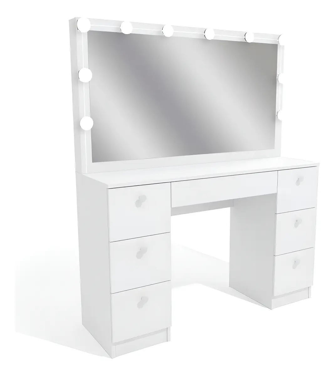 Penteadeira Ditália Pe80 com Kit Luz Branco Cor Branco