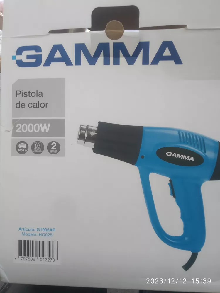 Pistola De Calor 2 Temperaturas 2000w G1935 Gamma 300 Y 550º