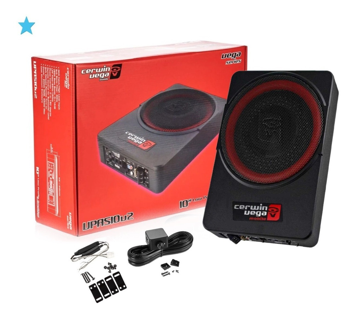 Subwoofer 10 Plano Amplificado Cerwin Vega Vpas10 Para Auto Meses sin