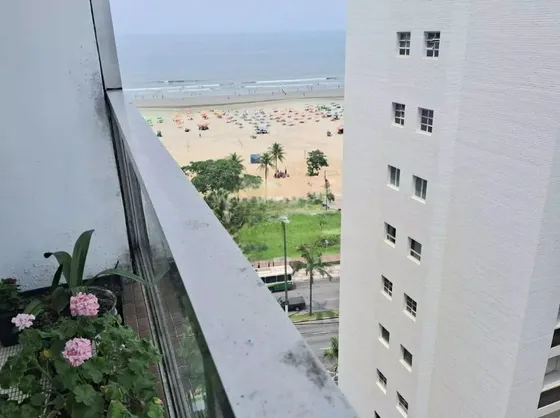 Apartamento Praia Gonzaga  (santos). De Frente Para O Mar