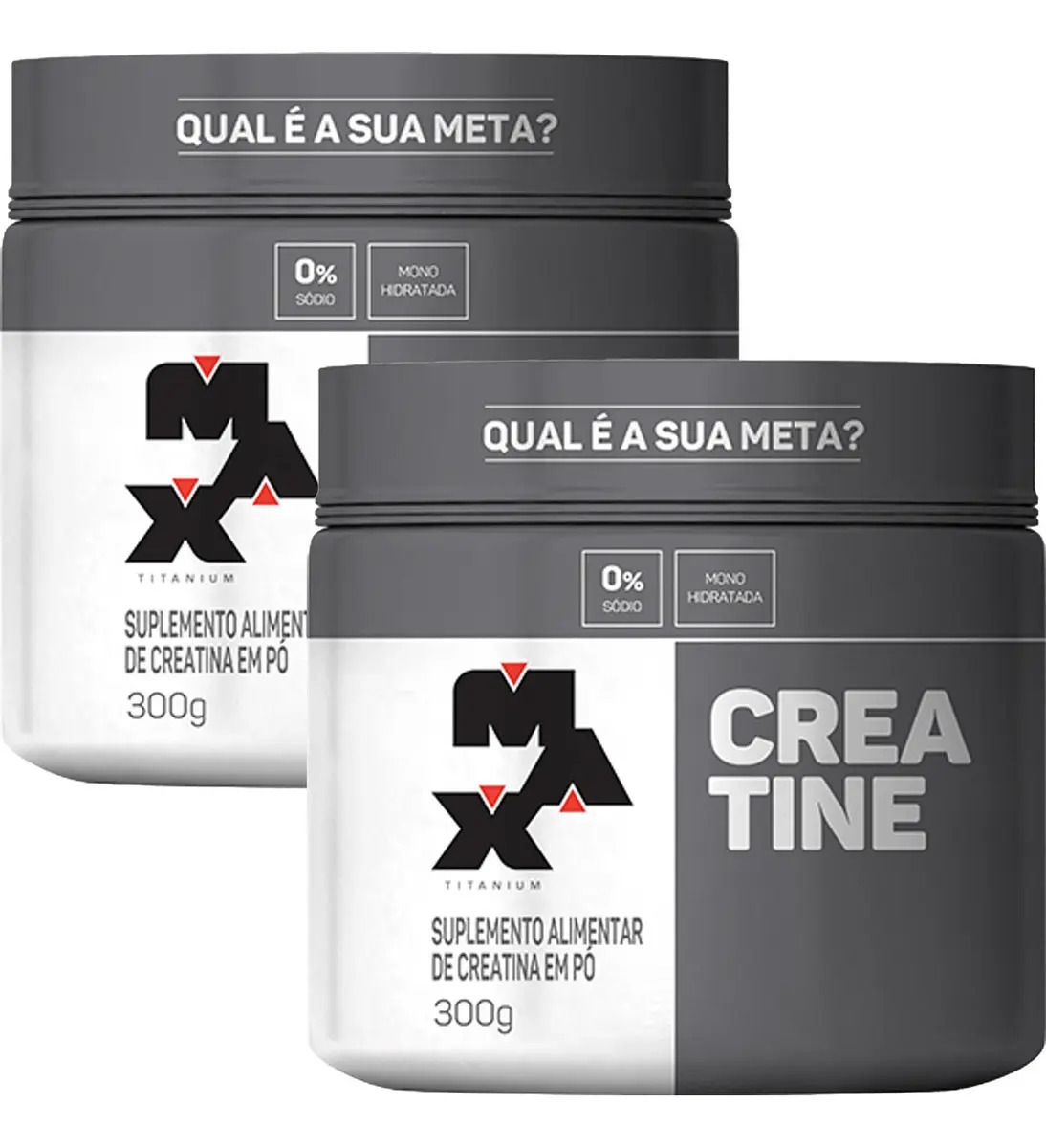 Creatina Max Titanium em pó Sem sabor x 300g 2 un