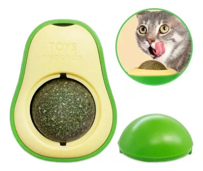 Kit de 2 juguetes para gatos, aguacate, hierba gatera natural