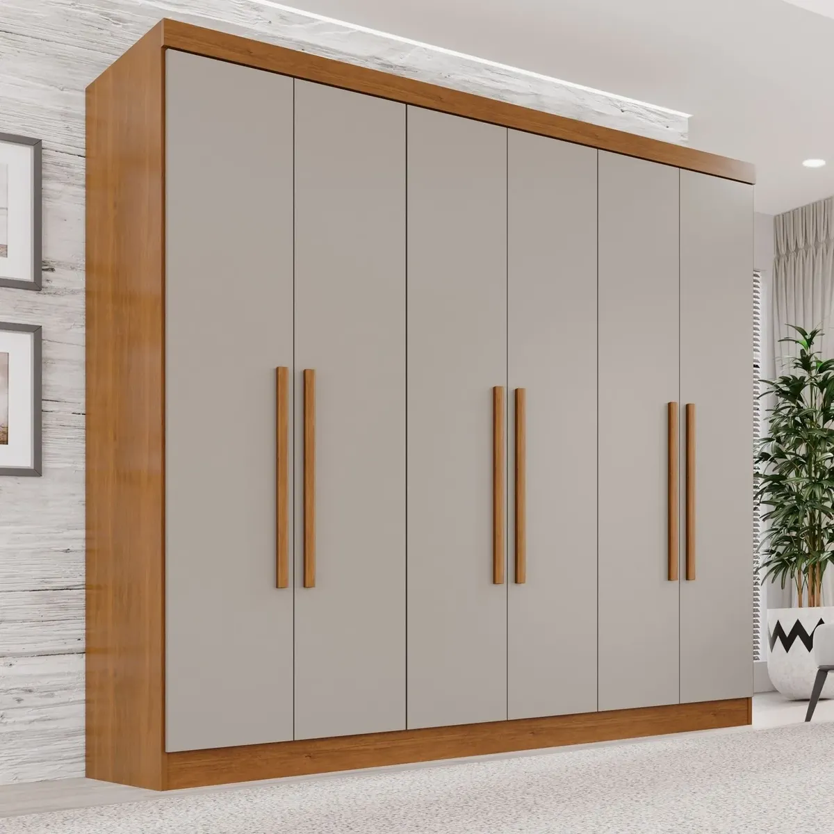 Guarda-roupa Casal 6 Portas 2 Gavetas França