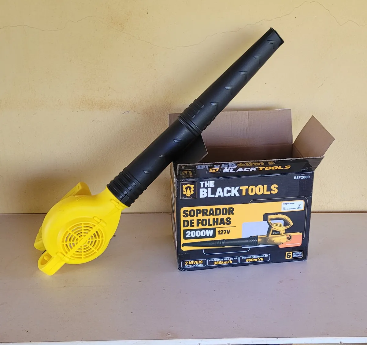 Soprador De Folhas E Resíduos Elétrico 2000w Para Jardim Bsf2000 The Black Tools