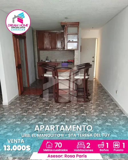 En Venta Apartamento En Santa Teresa Del Tuy. Urbanización El Manguito Ii