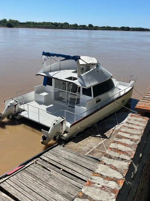 Catamaran Fibra De Vidrio 2 Evinrude Etec 200 Hp Cala 45 Cm