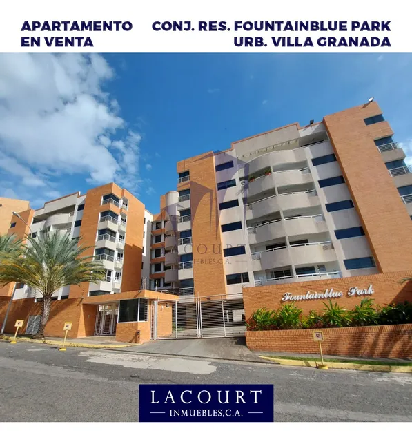 En Venta. Moderno Apartamento Amoblado - Piso 1 - Conj. Resid. Fountainblue Park - Urb. Villa Granada #vl