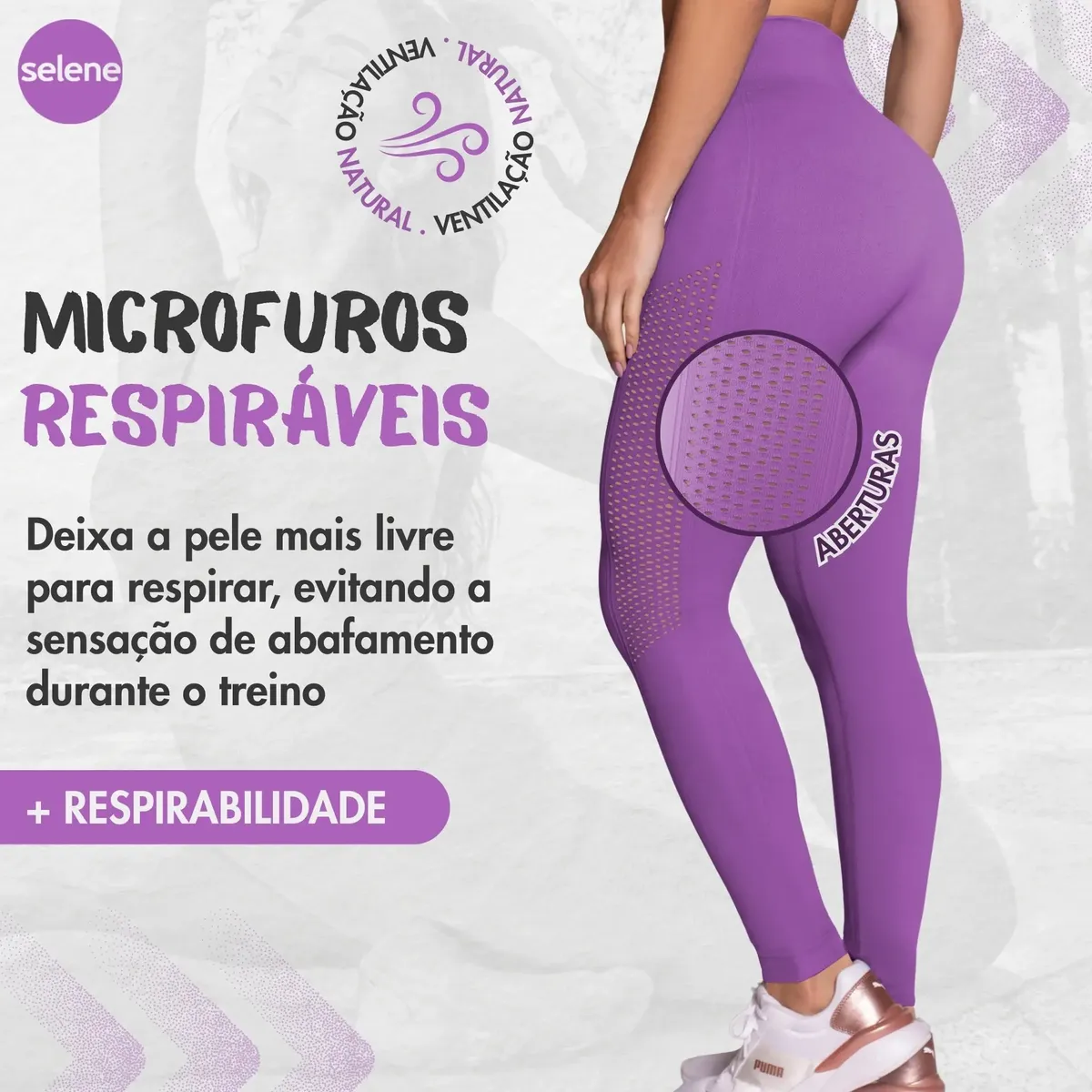 Legging Academia Fitness Treino Zero Transparência Selene
