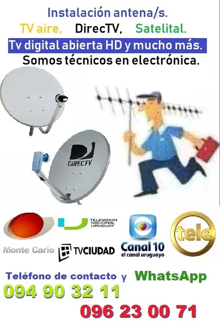 Instalación Directv Antena Satelital Aire Vhf  Hd Sd 61 Y 71