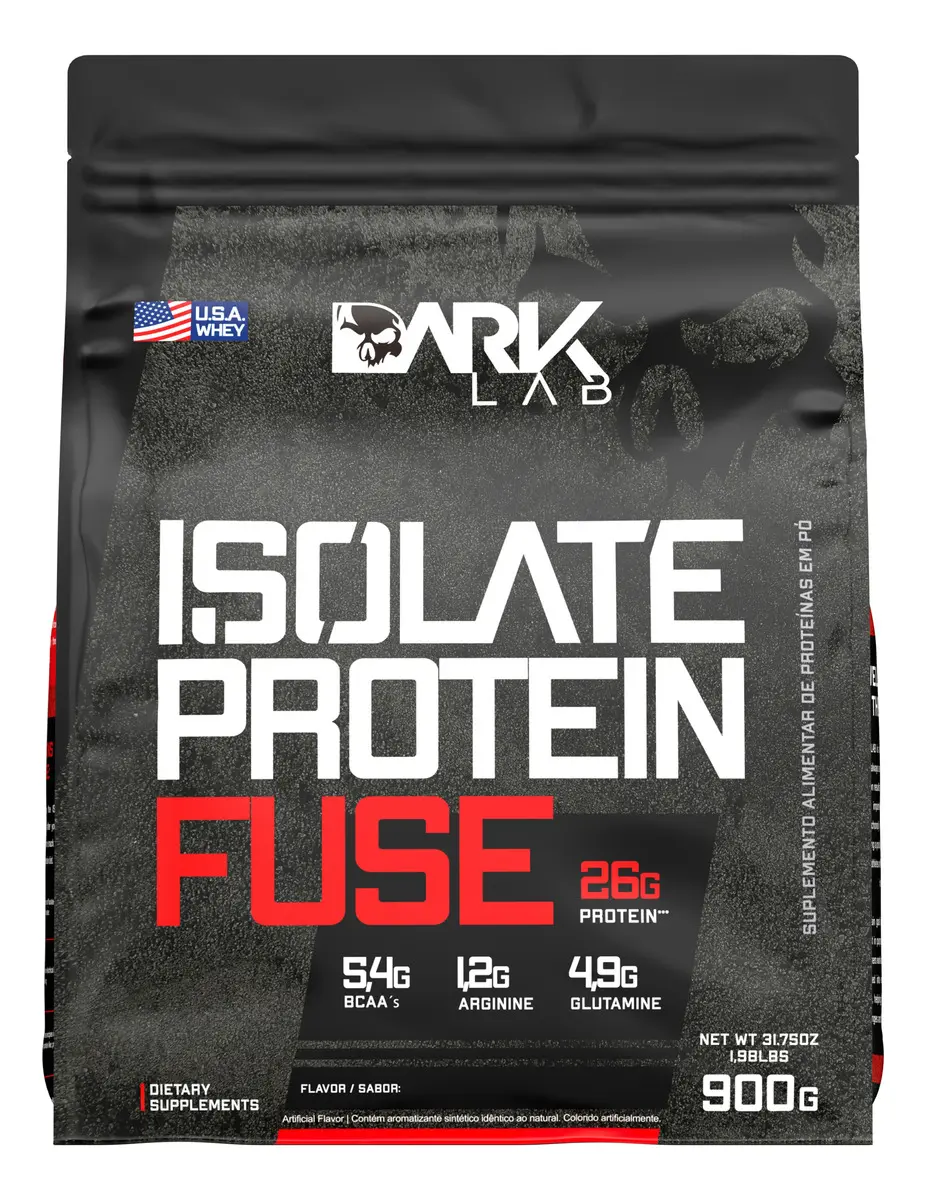 Whey Isolate Protein Fuse 900g Dark Lab Sabor Morango