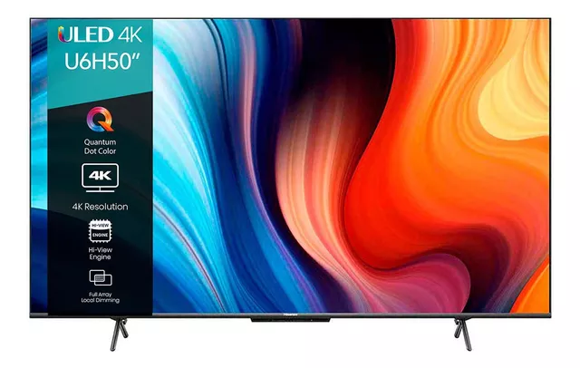  Hisense - Smart TV de 50 pulgadas, ULED 4K de alta calidad,  50U6G, Quantum Dot QLED Series, Android, 4K, compatibilidad con Alexa, 600  nits HDR10+, Dolby Vision y Atmos, control remoto