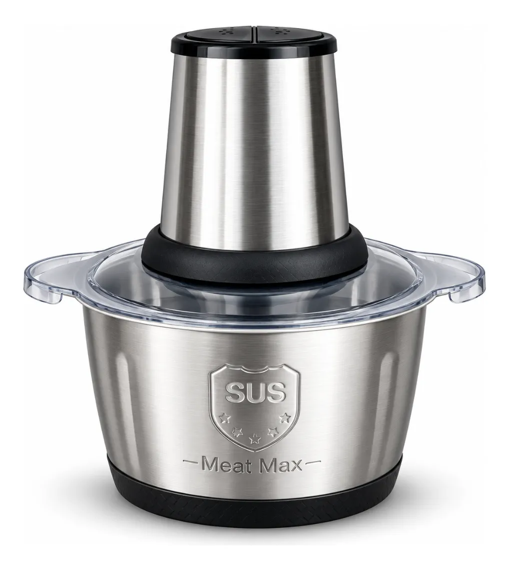Processador Triturador Elétrico De Alimentos Inox 2 Litros