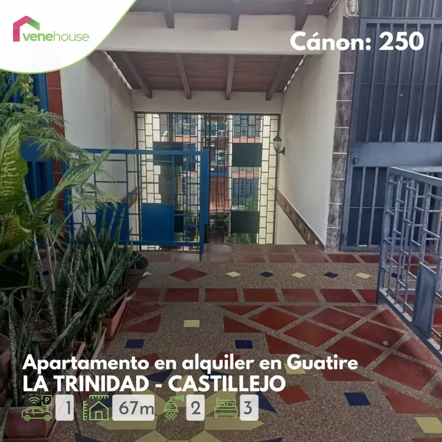 Apartamento En Alquiler La Trinidad,  Castillejo, Guatire