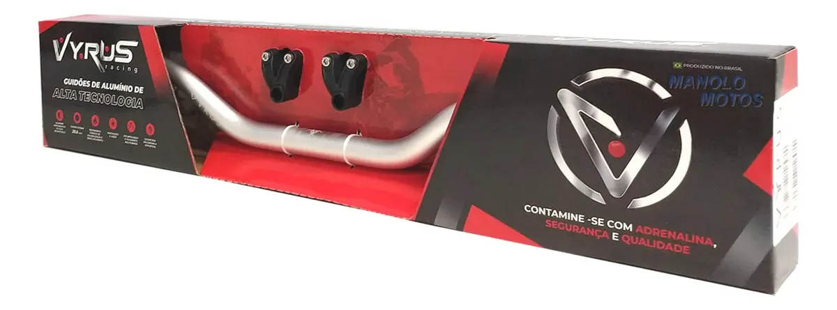 Guidão Vyrus Oxxy Naked Preto Cb300 Twister Hornet Xj6 Fz25 Preto Polido - Imagem 4
